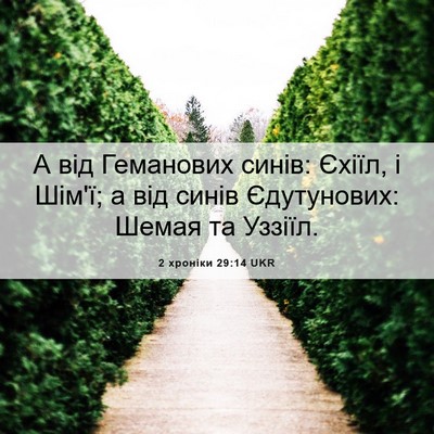 Picture 06 - 2 хроніки 29:14 UKR - А від Геманових синів: - Bible Verse Picture