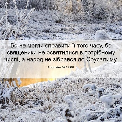 Picture 06 - 2 хроніки 30:3 UKR - Бо не могли справити її - Bible Verse Picture