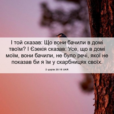 Picture 06 - 2 царів 20:15 UKR - І той сказав: Що вони - Bible Verse Picture