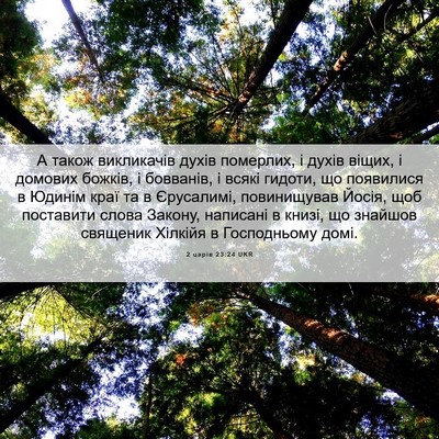 Picture 06 - 2 царів 23:24 UKR - А також викликачів духів - Bible Verse Picture