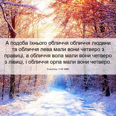 Picture 06 - Єзекіїль 1:10 UKR - А подоба їхнього обличчя - Bible Verse Picture