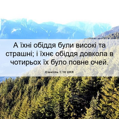 Picture 06 - Єзекіїль 1:18 UKR - А їхні обіддя були високі - Bible Verse Picture