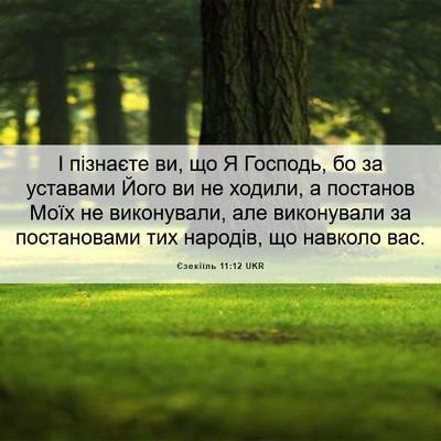 Picture 06 - Єзекіїль 11:12 UKR - І пізнаєте ви, що Я Господь, - Bible Verse Picture