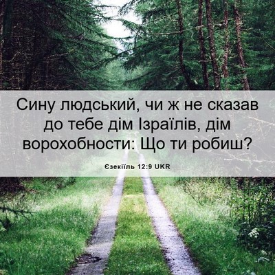 Picture 06 - Єзекіїль 12:9 UKR - Сину людський, чи ж не - Bible Verse Picture