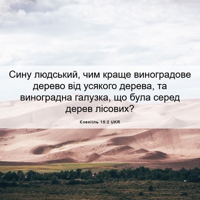 Picture 06 - Єзекіїль 15:2 UKR - Сину людський, чим краще - Bible Verse Picture