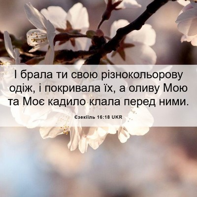 Picture 06 - Єзекіїль 16:18 UKR - І брала ти свою - Bible Verse Picture