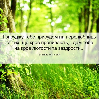 Picture 06 - Єзекіїль 16:38 UKR - І засуджу тебе присудом на - Bible Verse Picture