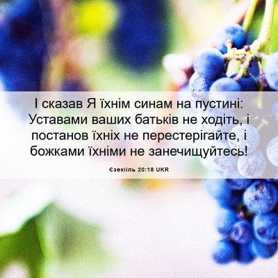 Picture 06 - Єзекіїль 20:18 UKR - І сказав Я їхнім синам на - Bible Verse Picture
