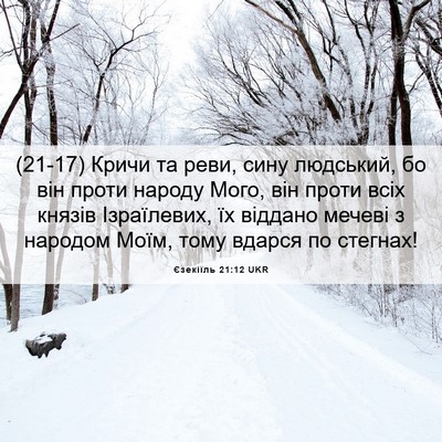 Picture 06 - Єзекіїль 21:12 UKR - (21-17) Кричи та реви, сину - Bible Verse Picture