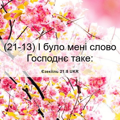 Picture 06 - Єзекіїль 21:8 UKR - (21-13) І було мені слово - Bible Verse Picture