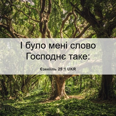 Picture 06 - Єзекіїль 25:1 UKR - І було мені слово Господнє - Bible Verse Picture
