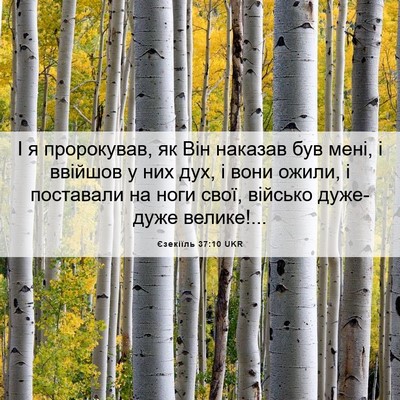 Picture 06 - Єзекіїль 37:10 UKR - І я пророкував, як Він - Bible Verse Picture