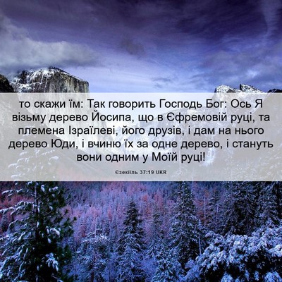Picture 06 - Єзекіїль 37:19 UKR - то скажи їм: Так говорить - Bible Verse Picture