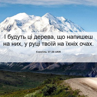 Picture 06 - Єзекіїль 37:20 UKR - І будуть ці дерева, що - Bible Verse Picture