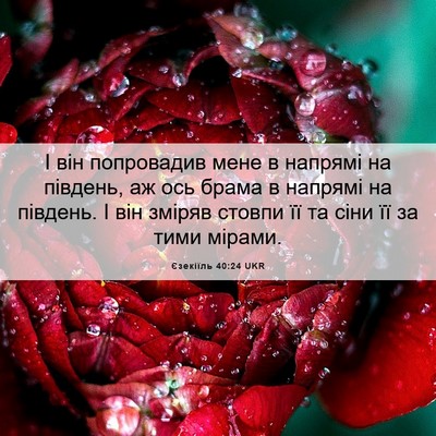 Picture 06 - Єзекіїль 40:24 UKR - І він попровадив мене в - Bible Verse Picture