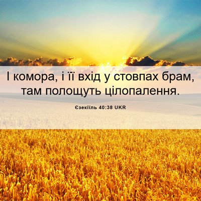 Picture 06 - Єзекіїль 40:38 UKR - І комора, і її вхід у - Bible Verse Picture
