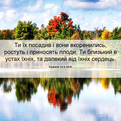 Picture 06 - Єремія 12:2 UKR - Ти їх посадив і вони - Bible Verse Picture
