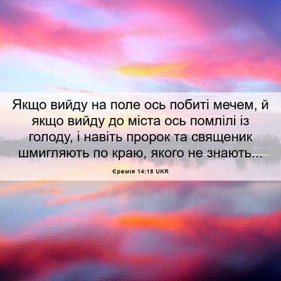 Picture 06 - Єремія 14:18 UKR - Якщо вийду на поле ось - Bible Verse Picture