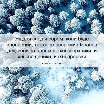 Picture 06 - Єремія 2:26 UKR - Як для злодія сором, коли - Bible Verse Picture