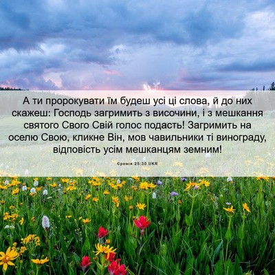 Picture 06 - Єремія 25:30 UKR - А ти пророкувати їм будеш - Bible Verse Picture