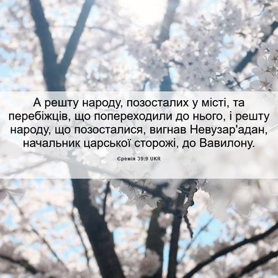 Picture 06 - Єремія 39:9 UKR - А решту народу, позосталих - Bible Verse Picture