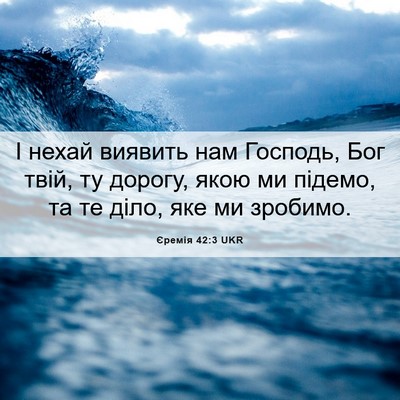 Picture 06 - Єремія 42:3 UKR - І нехай виявить нам - Bible Verse Picture