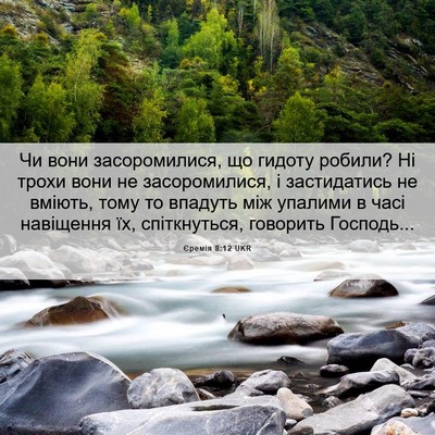 Picture 06 - Єремія 8:12 UKR - Чи вони засоромилися, що - Bible Verse Picture