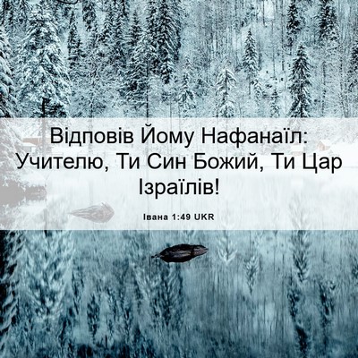 Picture 06 - Івана 1:49 UKR - Відповів Йому Нафанаїл: - Bible Verse Picture