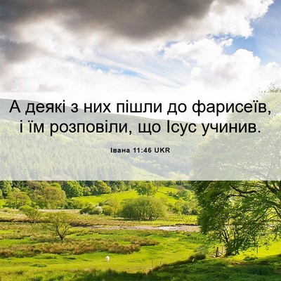 Picture 06 - Івана 11:46 UKR - А деякі з них пішли до - Bible Verse Picture