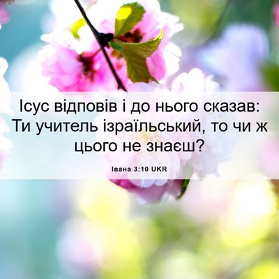 Picture 06 - Івана 3:10 UKR - Ісус відповів і до нього - Bible Verse Picture