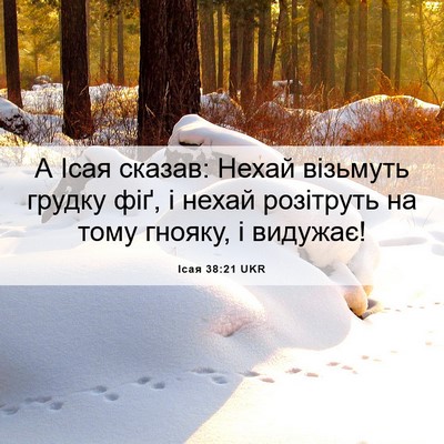 Picture 06 - Ісая 38:21 UKR - А Ісая сказав: Нехай - Bible Verse Picture