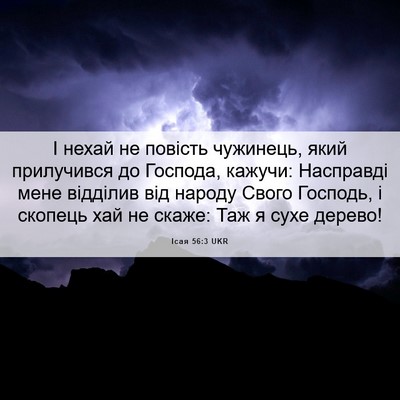 Picture 06 - Ісая 56:3 UKR - І нехай не повість - Bible Verse Picture