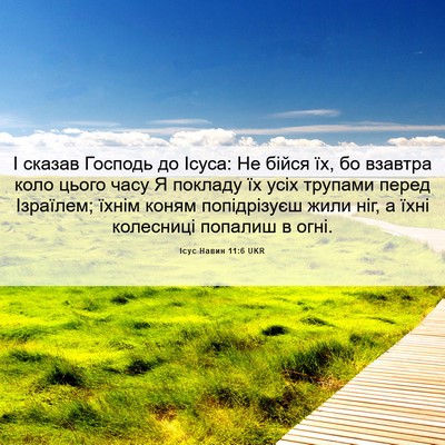Picture 06 - Ісус Навин 11:6 UKR - І сказав Господь до Ісуса: - Bible Verse Picture