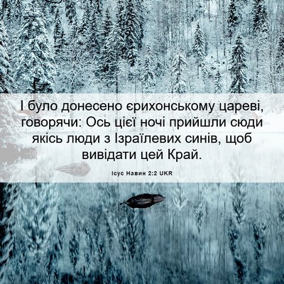 Picture 06 - Ісус Навин 2:2 UKR - І було донесено - Bible Verse Picture