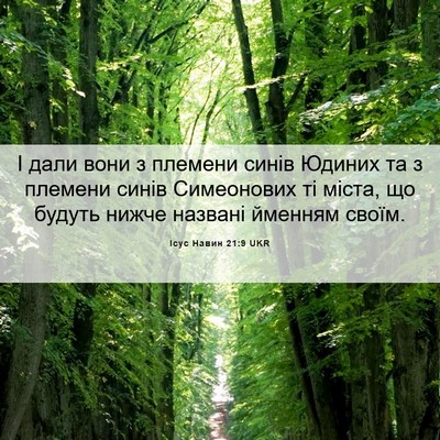 Picture 06 - Ісус Навин 21:9 UKR - І дали вони з племени синів - Bible Verse Picture