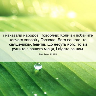 Picture 06 - Ісус Навин 3:3 UKR - і наказали народові, - Bible Verse Picture
