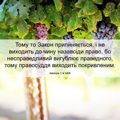 Picture 06 - Авакум 1:4 UKR - Тому то Закон - Bible Verse Picture