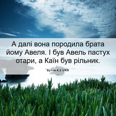 Picture 06 - Буття 4:2 UKR - А далі вона породила брата - Bible Verse Picture