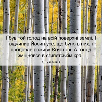 Picture 06 - Буття 41:56 UKR - І був той голод на всій - Bible Verse Picture