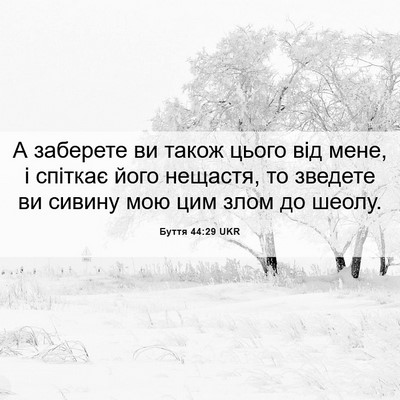 Picture 06 - Буття 44:29 UKR - А заберете ви також цього - Bible Verse Picture