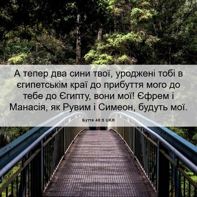 Picture 06 - Буття 48:5 UKR - А тепер два сини твої, - Bible Verse Picture