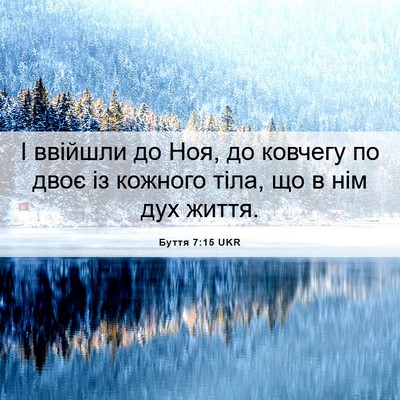 Picture 06 - Буття 7:15 UKR - І ввійшли до Ноя, до - Bible Verse Picture