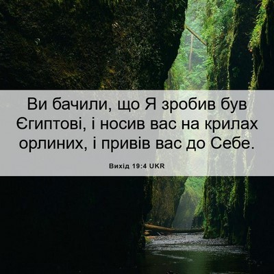 Picture 06 - Вихід 19:4 UKR - Ви бачили, що Я зробив був - Bible Verse Picture