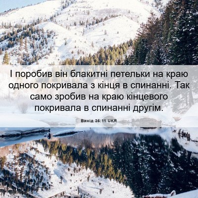 Picture 06 - Вихід 36:11 UKR - І поробив він блакитні - Bible Verse Picture