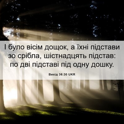 Picture 06 - Вихід 36:30 UKR - І було вісім дощок, а їхні - Bible Verse Picture