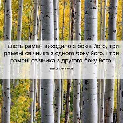 Picture 06 - Вихід 37:18 UKR - І шість рамен виходило з - Bible Verse Picture