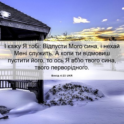 Picture 06 - Вихід 4:23 UKR - І кажу Я тобі: Відпусти - Bible Verse Picture