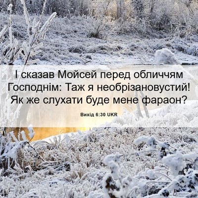 Picture 06 - Вихід 6:30 UKR - І сказав Мойсей перед - Bible Verse Picture