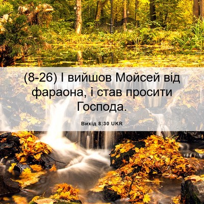 Picture 06 - Вихід 8:30 UKR - (8-26) І вийшов Мойсей від - Bible Verse Picture