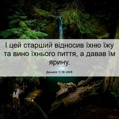 Picture 06 - Даниїл 1:16 UKR - І цей старший відносив - Bible Verse Picture